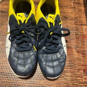 Puma Dark Blue and Bright Yellow Sneakers